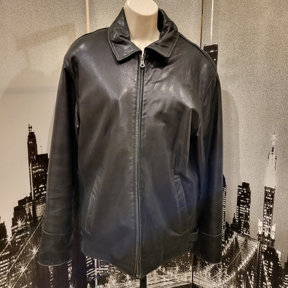 Tibor size M men's soft leather jacket & zip out thermax insulated lining